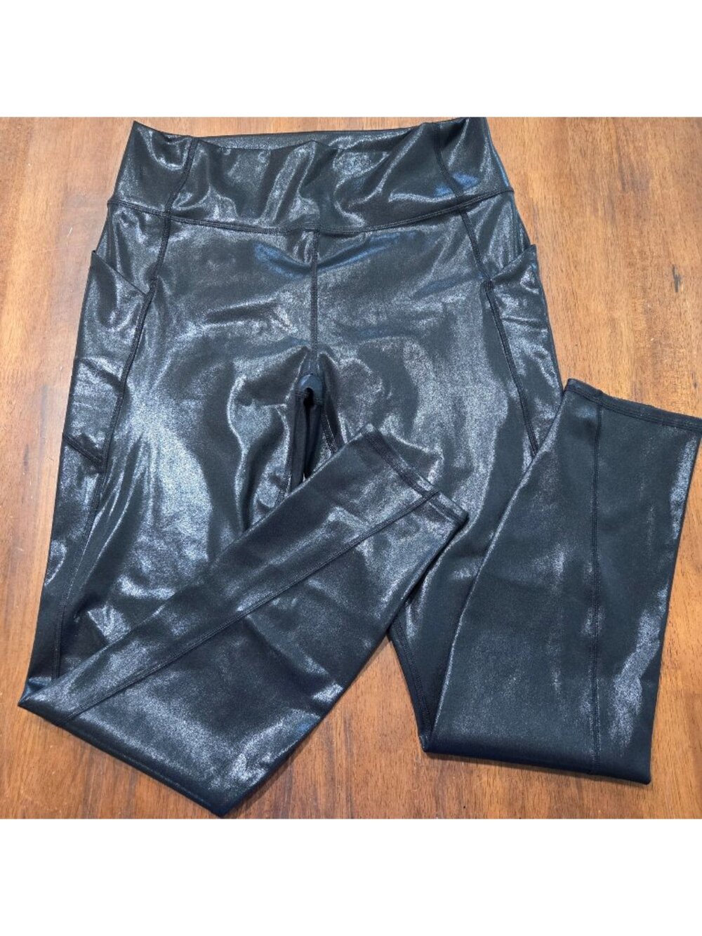 Fabletics Anywhere Motion365+ Shine High-Waisted Leggings Womens Size M (6-195)